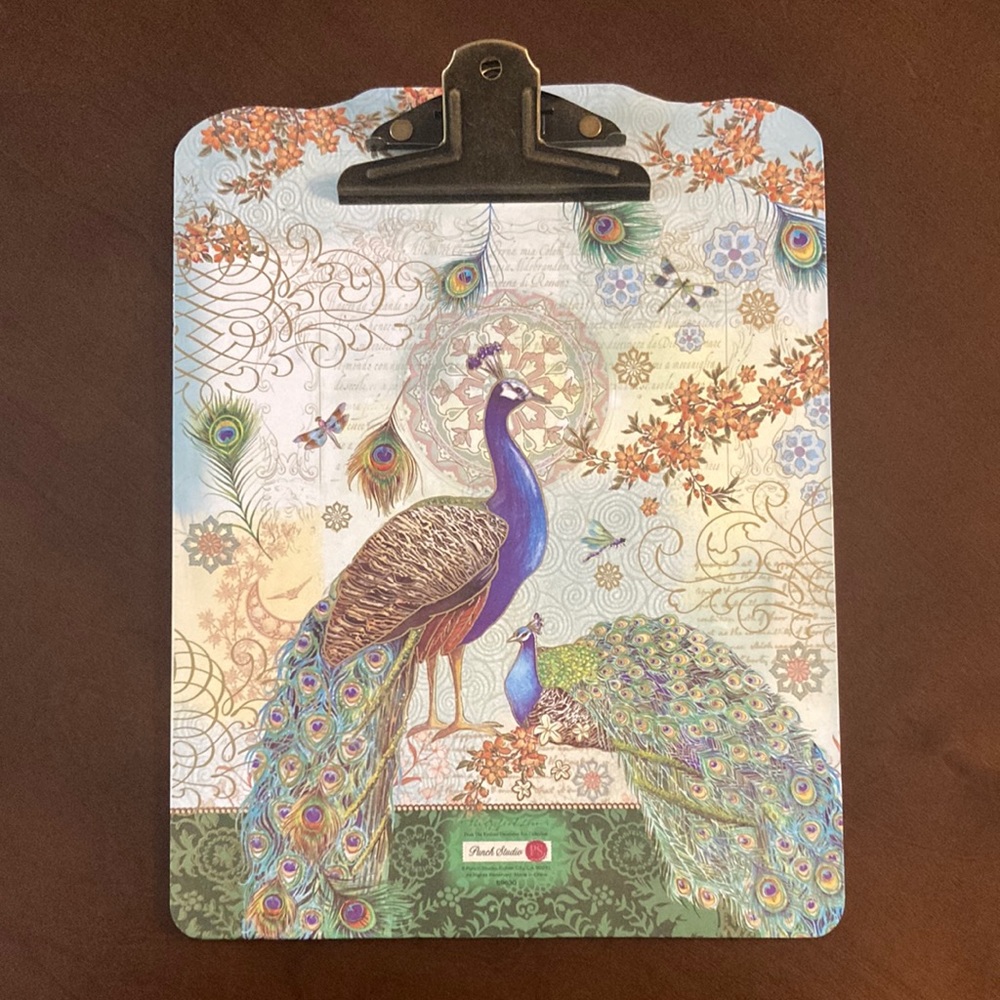 Punch Studio Peacock Clipboard